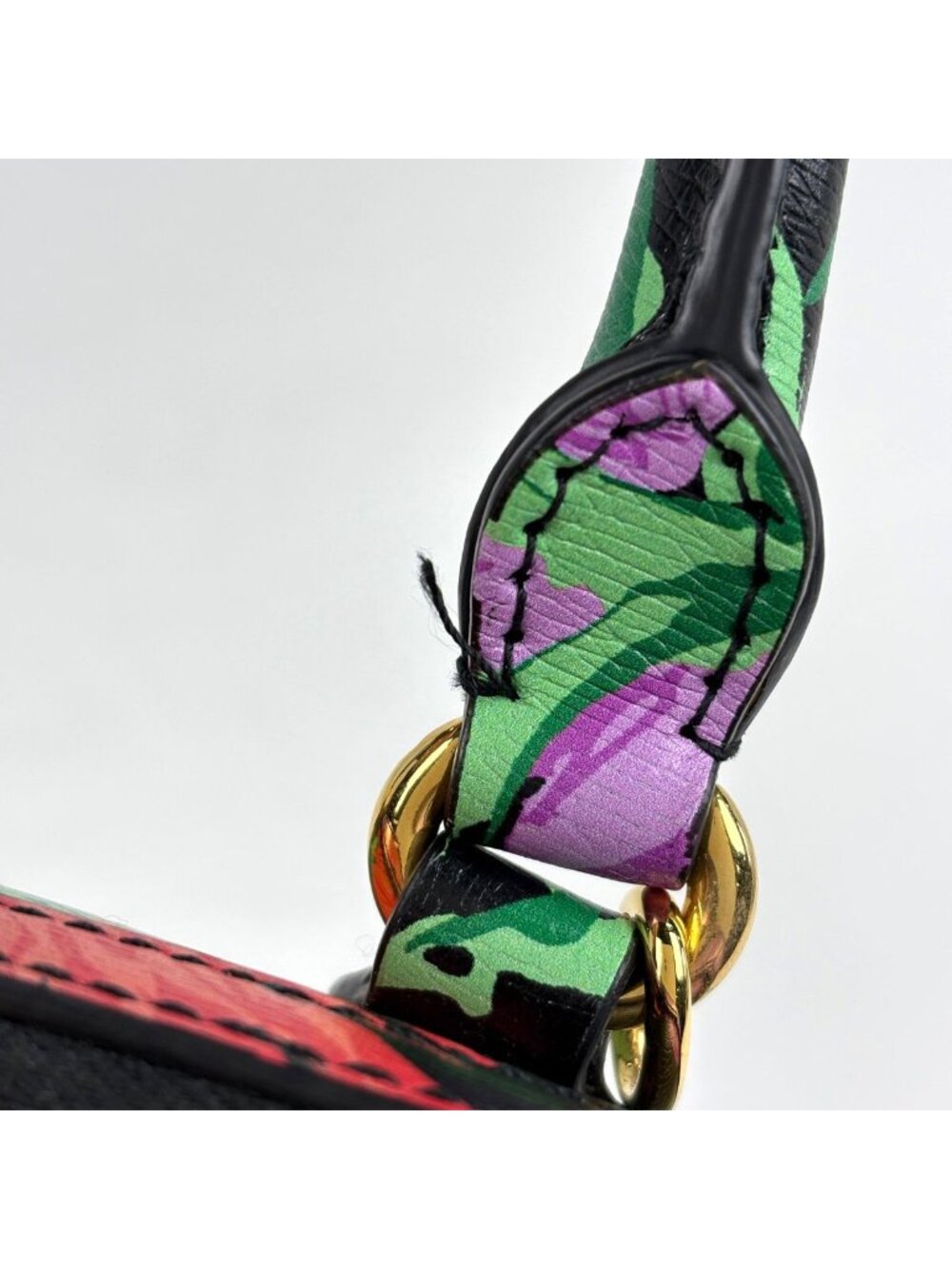 Gucci Horsebit Mini Top Handle 2-Way Shoulder Bag Ken Scott Flower Black - Picture 5 of 8